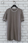 Boris Bidjan Saberi 24 Autumn/Winter Short-sleeved T-shirt TS CLASSIC1.RIBRF-F035-L.CARBON LIGHT CARBON